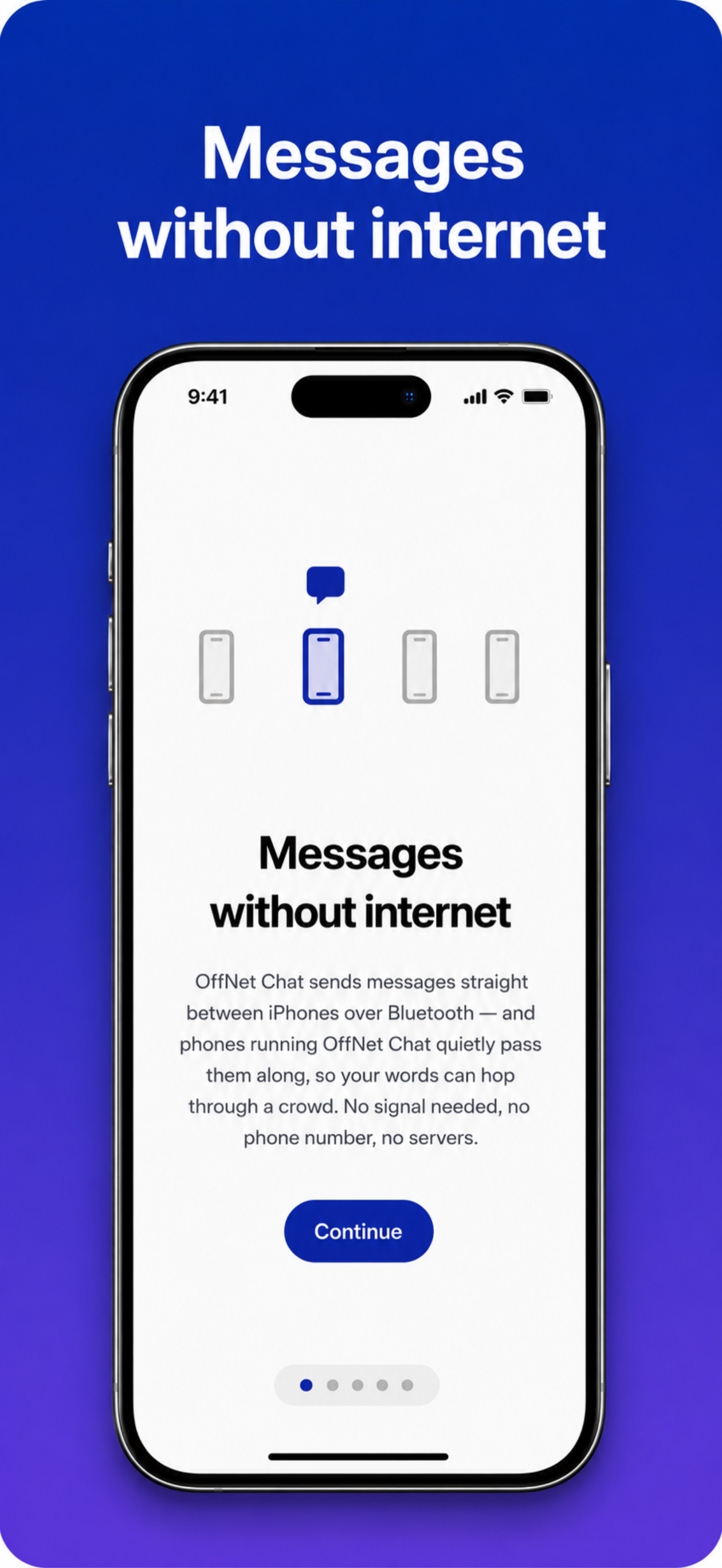 Messages without internet