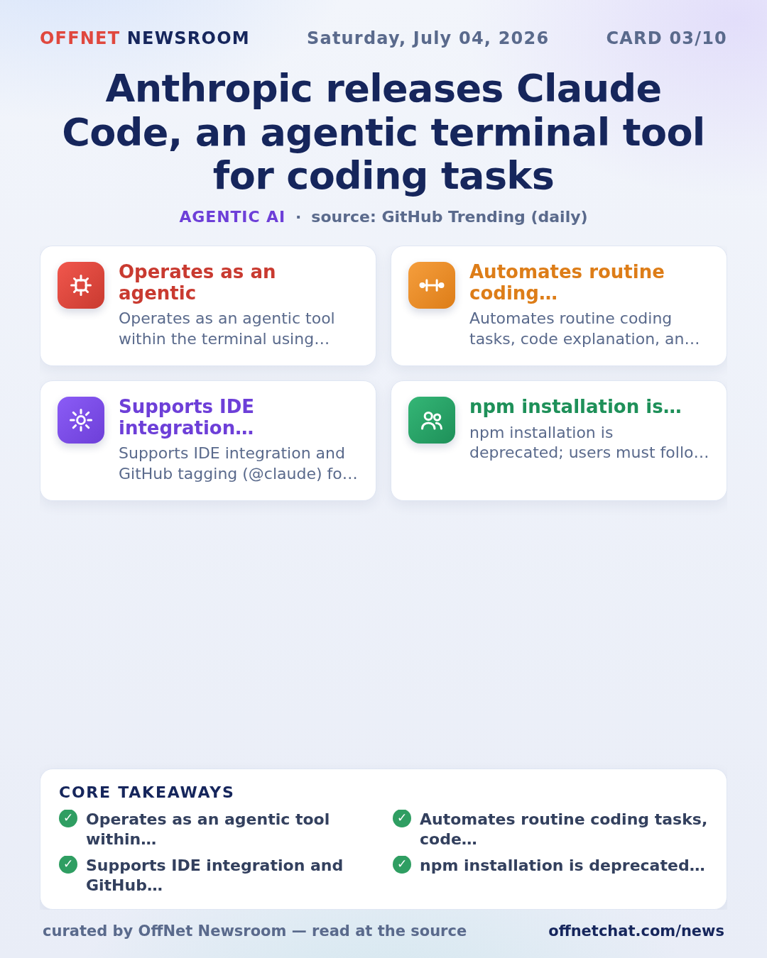 Anthropic releases Claude Code, an agentic terminal tool for coding tasks