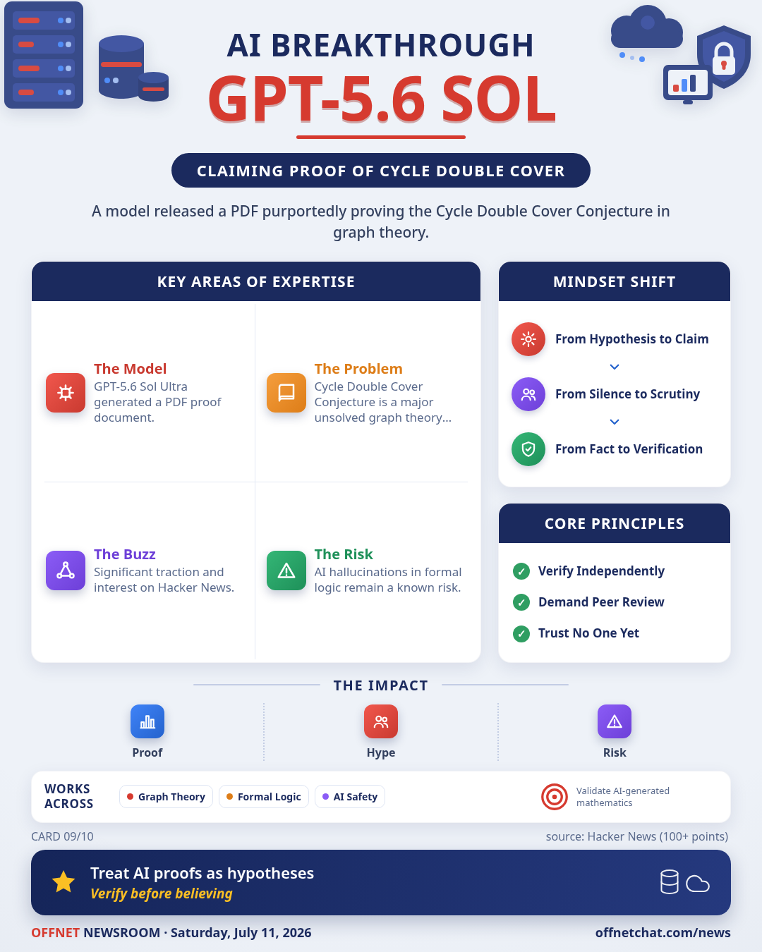 GPT-5.6 Sol Ultra claims proof of Cycle Double Cover Conjecture