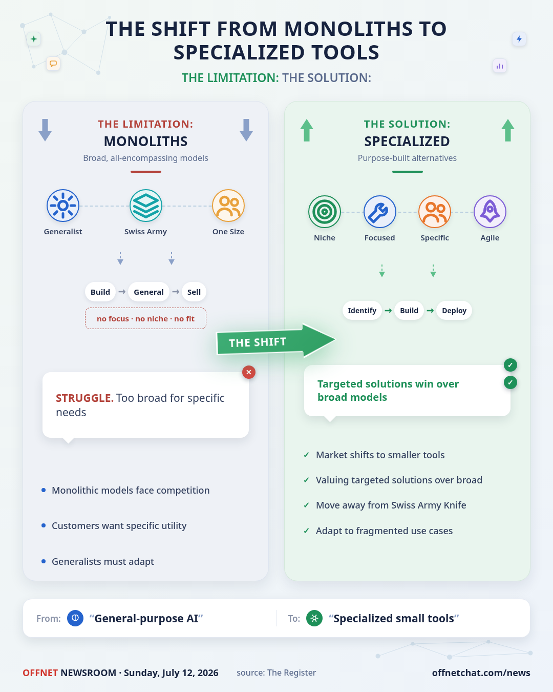 AI buyers shift from monolithic models to specialized small tools